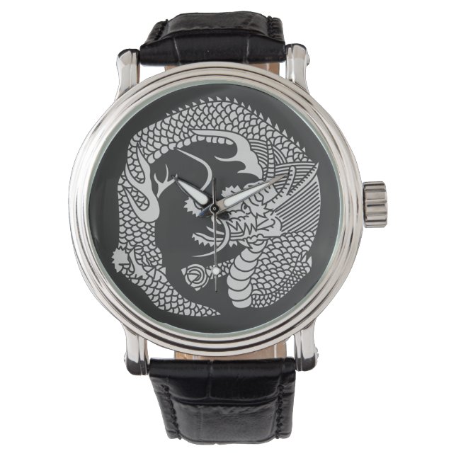 Ryu no maru | KAMON [Japanisches Familienwappen Armbanduhr (Vorderseite)