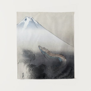 Ryu Shoten: Aufsteigender Drache über Fuji, Japan Wandteppich