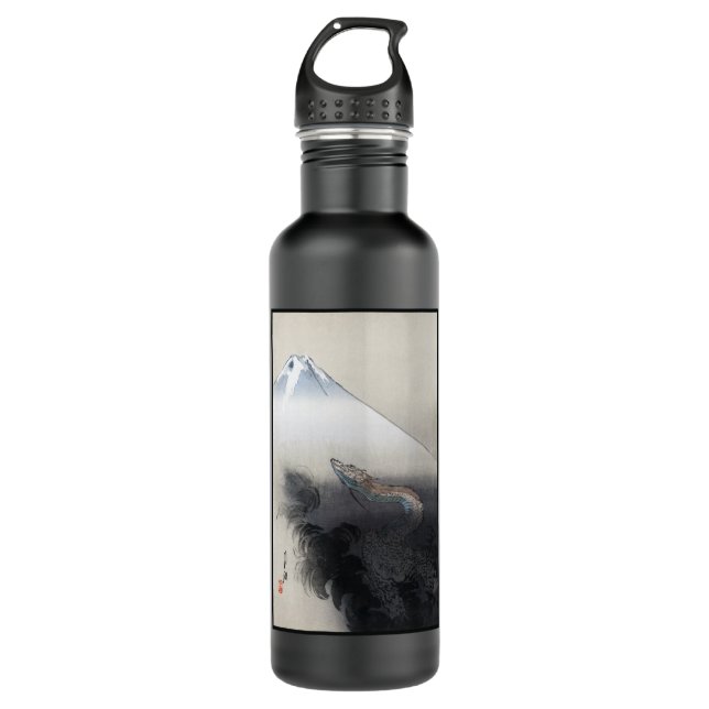 Ryu Shoten über Fuji, Japan Edelstahlflasche (Vorderseite)