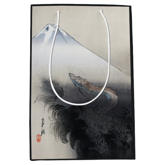 Ryu Shoten über Fuji, Japan Mittlere Geschenktüte (Vorderseite)