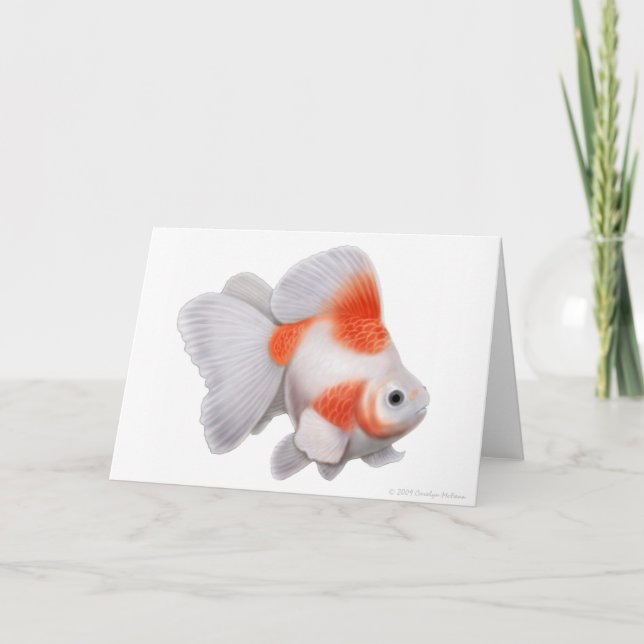 Ryukin Goldfisch-Gruß-Karte Karte (Vorderseite)