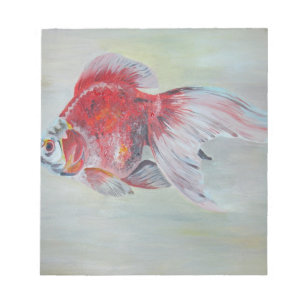 Ryukin Goldfish Acrylmalerei Notizblock