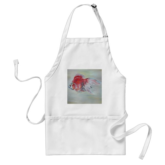 Ryukin Goldfish Acrylmalerei Schürze (Vorne)