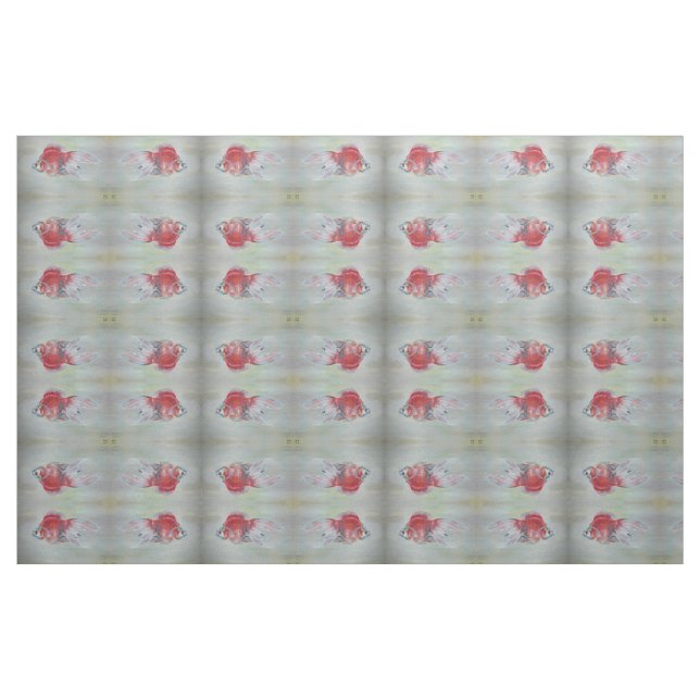 Ryukin Goldfish Acrylmalerei Stoff (Fat Quarter (45,7 x 55,9 cm))