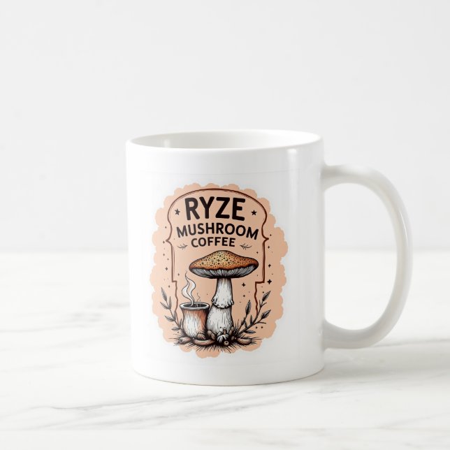 Ryze-heißer Pilzkaffee Kaffeetasse (Rechts)
