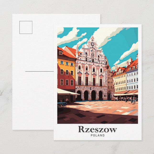 Rzeszow Polen Kunstmuseum Monte San Giorgio Postkarte (Vorne/Hinten)