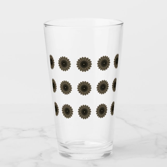 RZglass Cup Rose wie Kaleidoskop art,blak,golden Glas (Vorderseite)