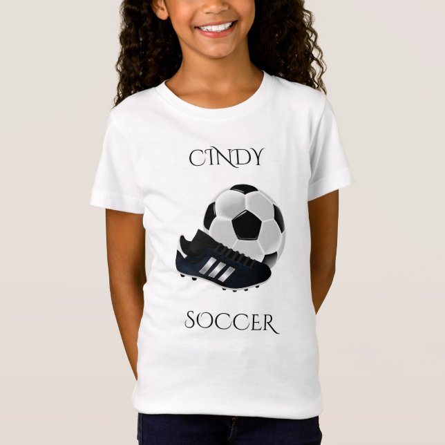 S0CCER T - Shirt, personalisierter Name. T-Shirt (Vorderseite)