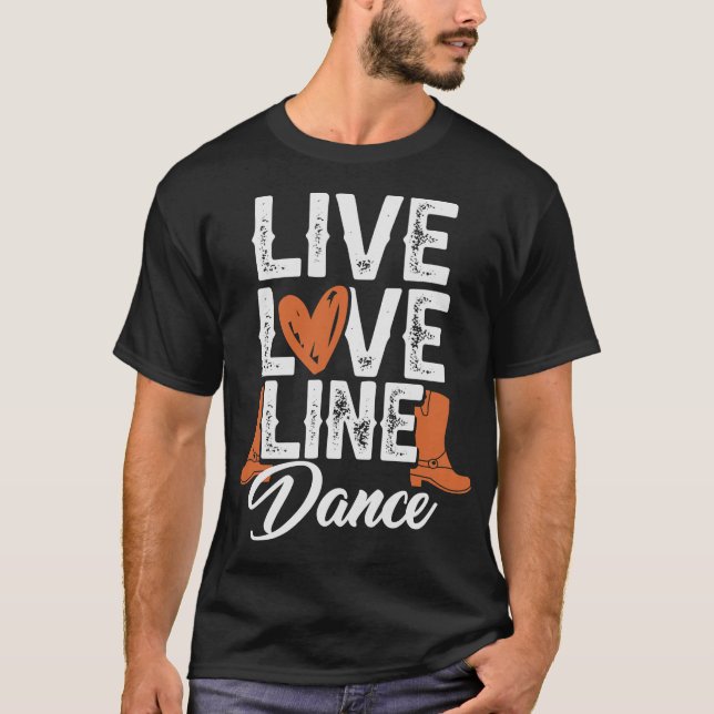 S2 Line Dancing Line Dance Line Dancer (135) T-Shirt (Vorderseite)
