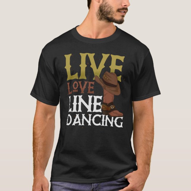 S2 Line Dancing Line Dance Line Dancer (95) T-Shirt (Vorderseite)