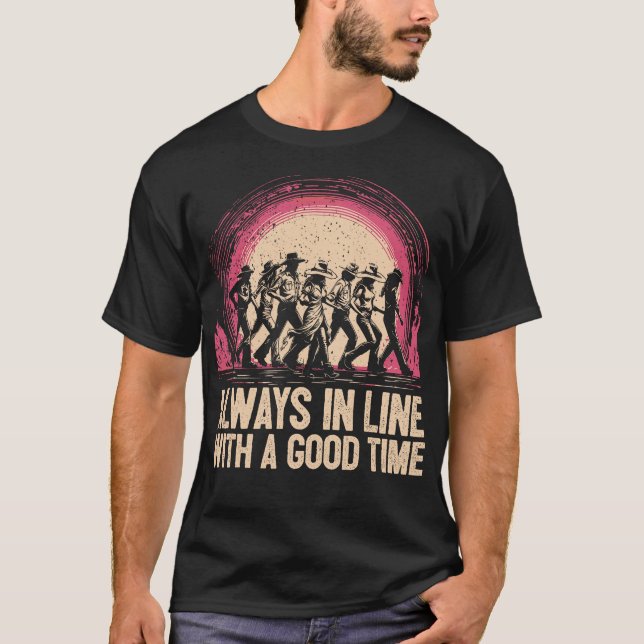 S2 Line Dancing Line Dance Line Tänzer (51) T-Shirt (Vorderseite)