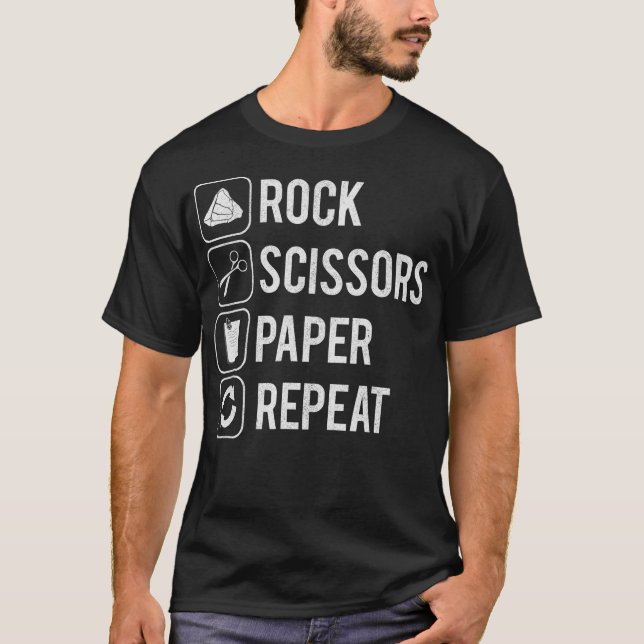 S2 Schere Stein Papier (101) T-Shirt (Vorderseite)