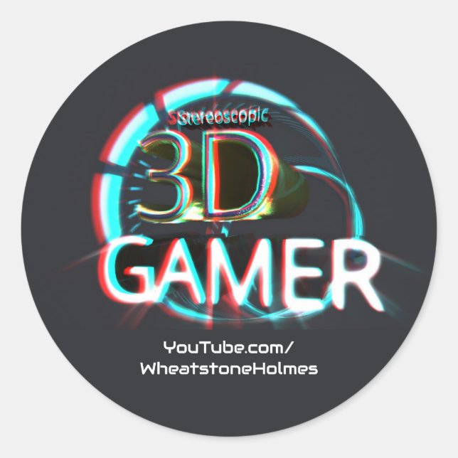 S3D Gamer Runder Aufkleber (Vorderseite)