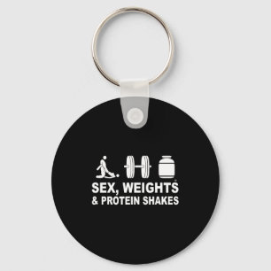 S3x Gewichte und Protein-Shakes Lustiger Spruch Zi Schlüsselanhänger