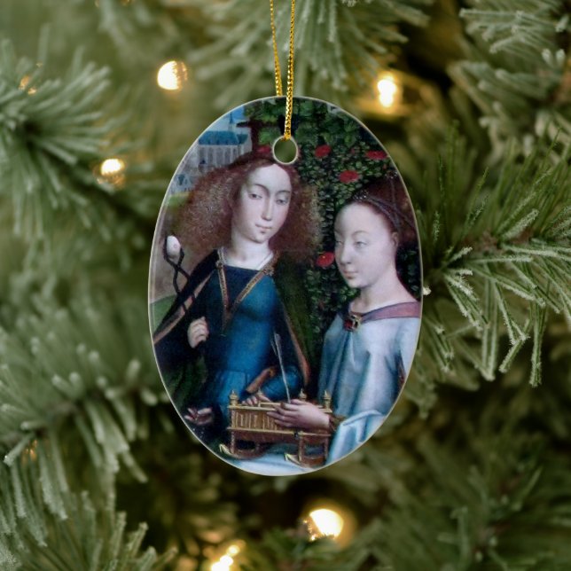 S. Agatha und Christina (Detail; M 070) Keramik Ornament (Baum)