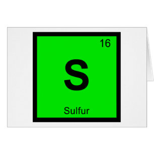 S - Chimie du soufre Symbole du tableau périodique