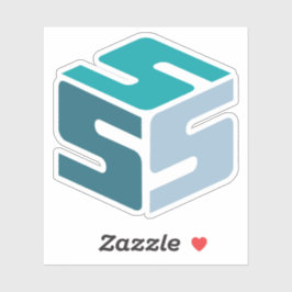 S-Cubed Blue-Logo-Aufkleber (3" x 3") Aufkleber
