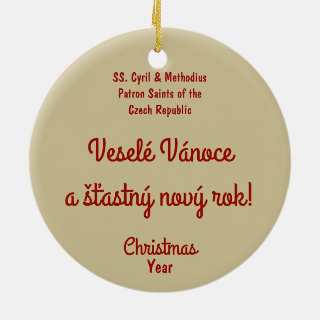 S. Cyril & Methodius (M 001) Keramik Ornament (Hinten)