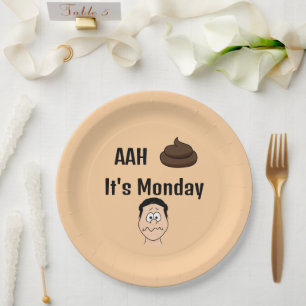 S&%# Es ist Montag-Papierplatte Pappteller
