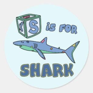 S est pour des autocollants de requin