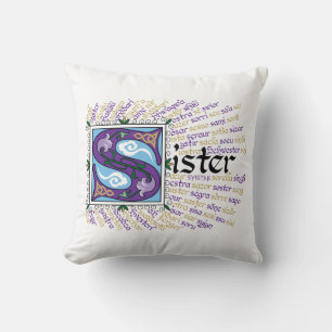 S est pour soeur Coussin