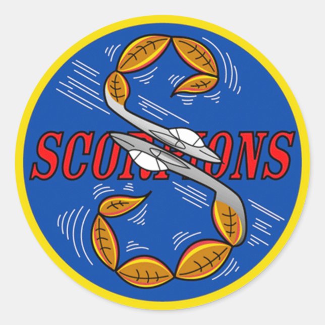 S Flight Scorpions Runder Aufkleber (Vorderseite)