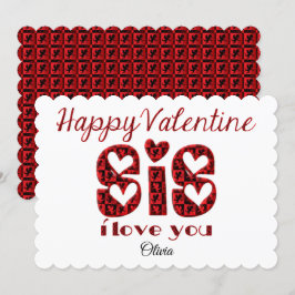 S I Liebe Sie Niedliche kupide Typografie Valentin Feiertagskarte