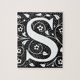 S Initial Vintag blumenreich
