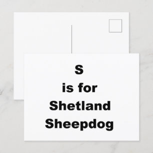 s is for Shetland Sheepdog Postkarte