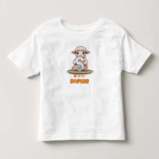 S is for Sophie - Personalized Toddler Shirt (Vorderseite)