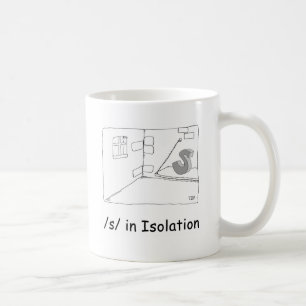 S isoliert kaffeetasse