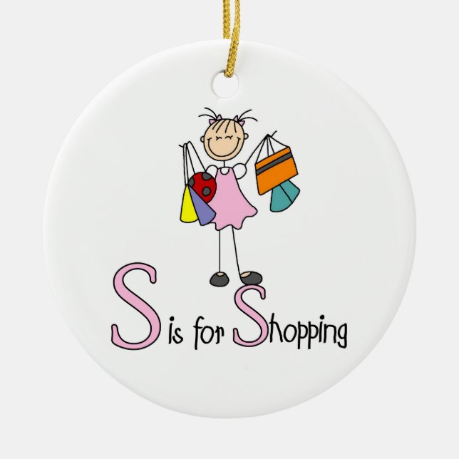 S ist für den Einkauf Keramik Ornament (Vorne)