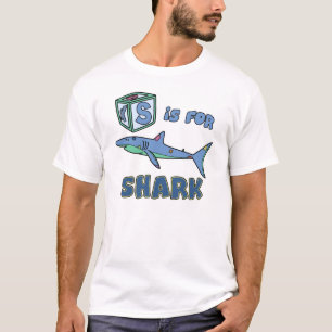 S ist für Haifisch-Kleinkind-T - Shirt (weiße