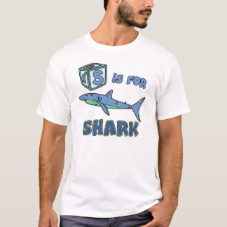 S ist für Haifisch-Kleinkind-T - Shirt (weiße