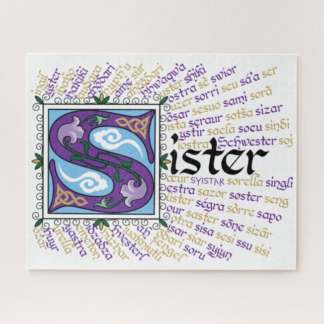 S ist für Sister Puzzle (Horizontal)