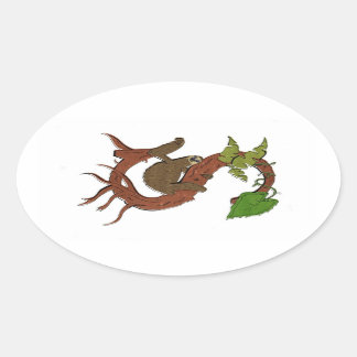 S ist für Sloth Oval Aufkleber