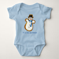 S ist für Snowman Snow Man Winter Weihnachtsfeiert