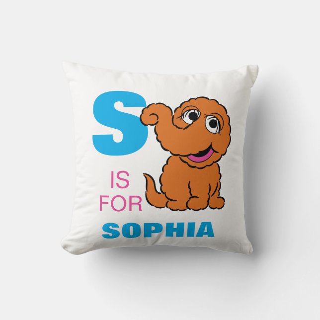 S ist für Snuffleupagus | Name hinzufügen Kissen (Vorderseite)