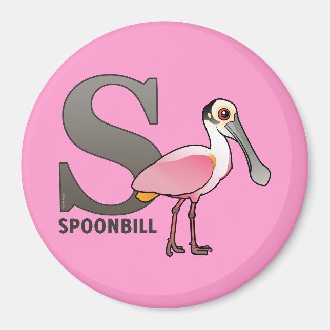 S ist für Spoonbill Magnet (Vorne)