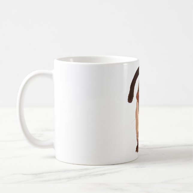 S ist für Zackenpalmenzivette Kaffeetasse (Links)