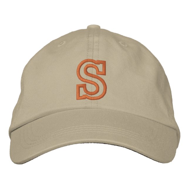 "S" kleiner Athletischer Brief Bestickte Baseballkappe (Vorderseite)
