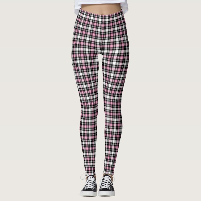 S-Leggings der rosa karierten Frauen '' Leggings (Vorderseite)