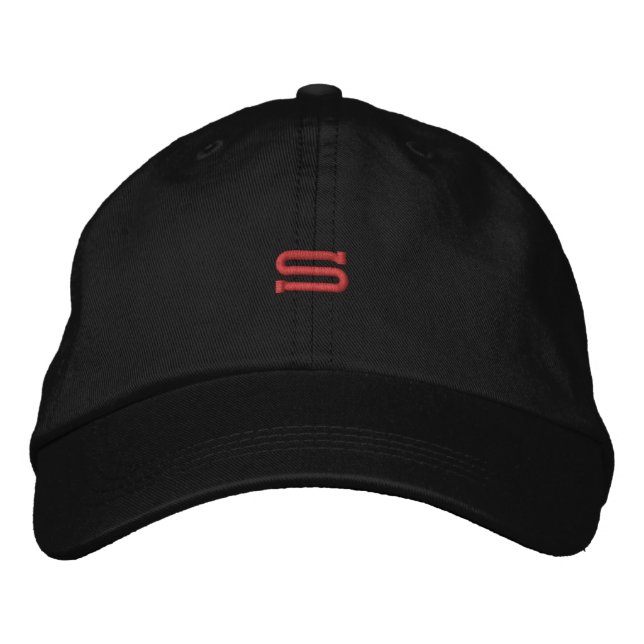 S Letter Initial Cap - Monogramm bestickter Hat Bestickte Baseballkappe (Vorderseite)