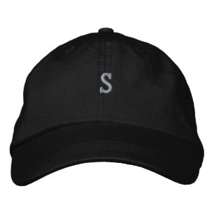 S Letter Monogram Logo bestickt Bestickte Baseballkappe