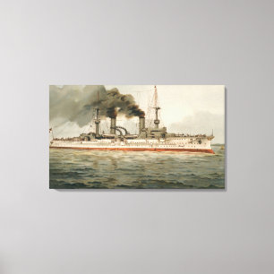 S.M. Grosse Kreuzer "Furst Bismarck" (H.M. Great C Leinwanddruck