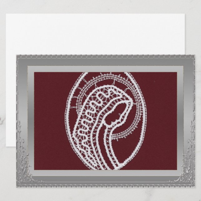 S. Mary Elegantes Foto an der silbernen Grenze (Vorne/Hinten)