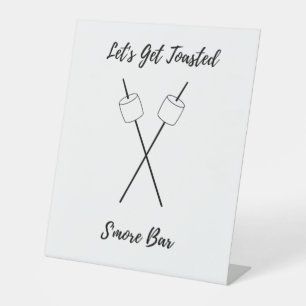 S. Mehr Bar-minimalistisches Empfang-Zeichen Sockelschild