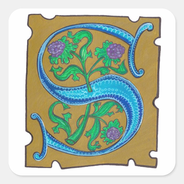 S - MINIATURE QUADRATISCHER AUFKLEBER (Vorderseite)