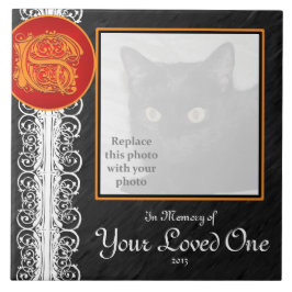 S Monogramm "In Gedächtnis deines Liebsten" Tile Fliese