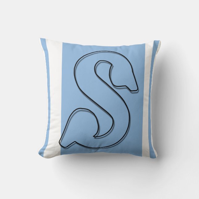 S-monogrammiertes Kissen (Vorderseite)